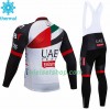 Fietskleding (Fietsshirt Lange Mouw + Lange Koersbroek) 2018 Team UAE N001 Winter Thermal Fleece